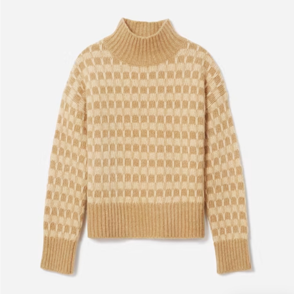 Everlane Cloud Checkered Turtleneck